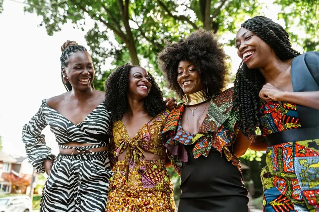 black women celebrating together